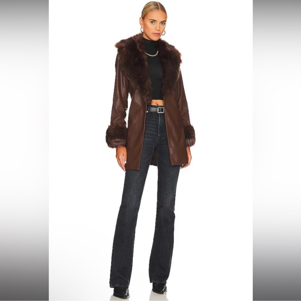 Show Me Your MuMu - Brown Faux Fur Penny Lane Coat